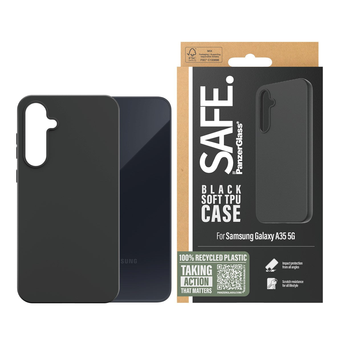 SAFE. by PanzerGlass® TPU Case Samsung Galaxy A35 5G | Schwarz